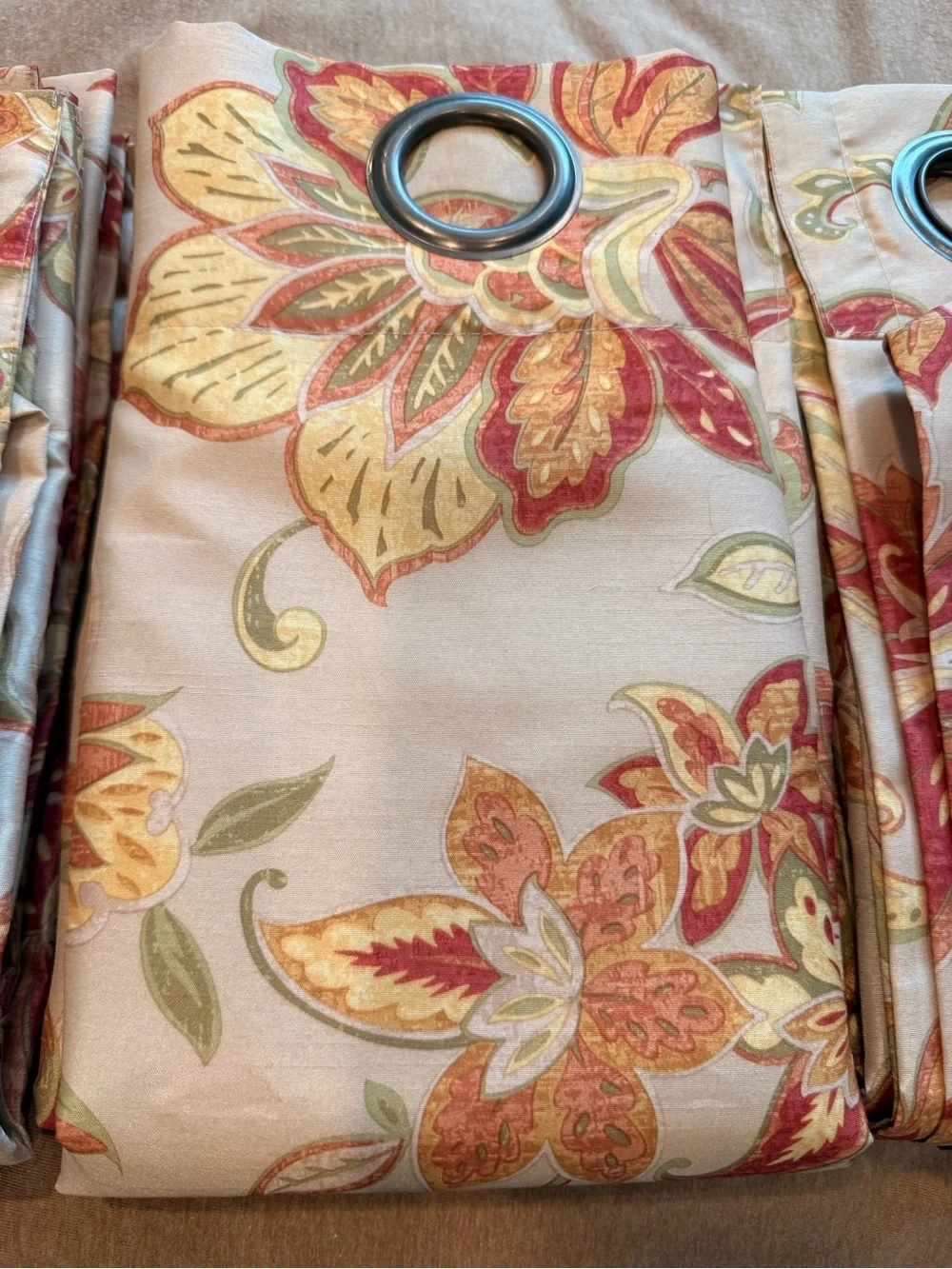 Pier 1 Floral/Paisley Grommet Curtain Panels (4 available - $25 each)